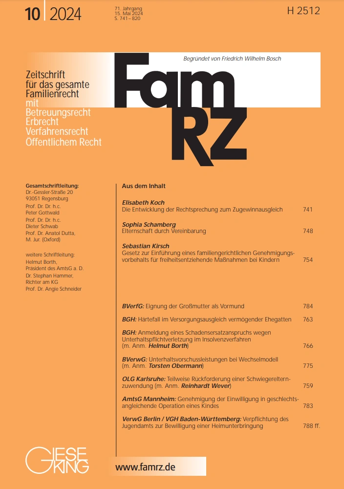 FamRZ Zeitschrift für das gesamte Familienrecht Studentenabo