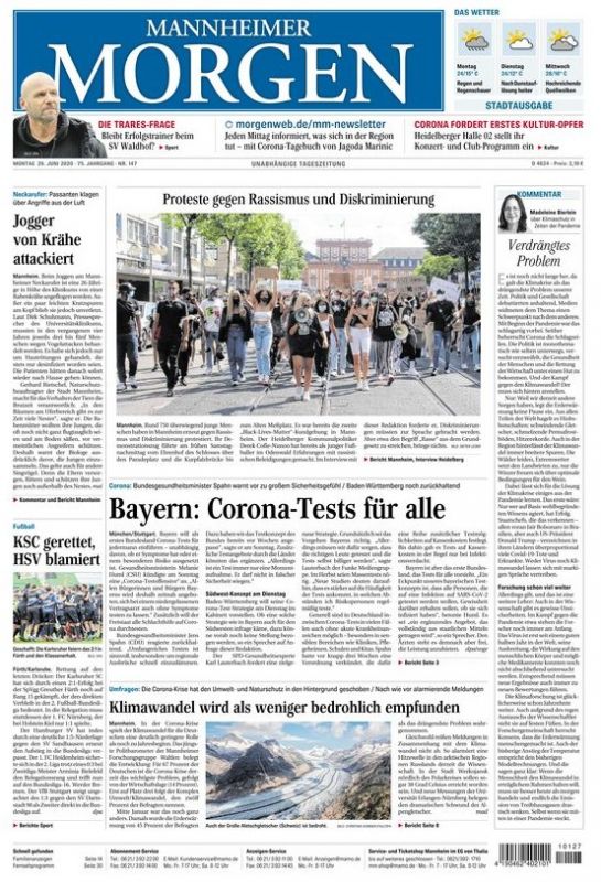 Mannheimer Morgen Zeitung Als Abo + Studentenabo